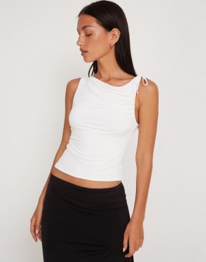 Női Motel Rocks Hagne Crop Top Mellény Fehér | NGW7829XU