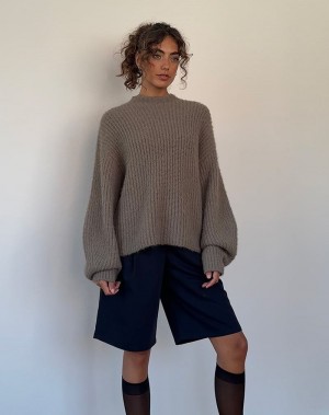 Női Motel Rocks Viola Oversized Kötött Jumpers Világos Zöld | PCH2178OI