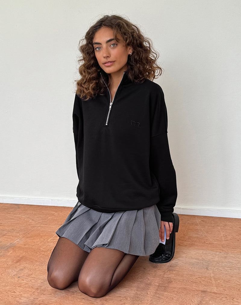 Női Motel Rocks Tirma High Neck Jumpers Fekete | IMA9431JU