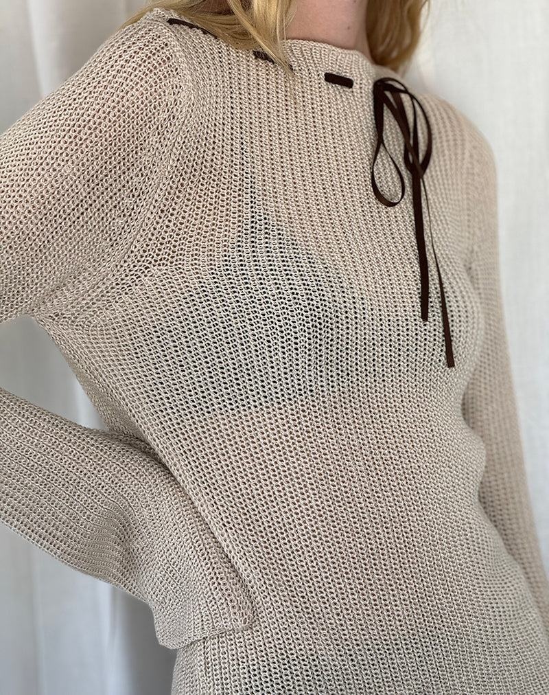 Női Motel Rocks Valorie Knit Jumpers Bézs | EAG6744KF